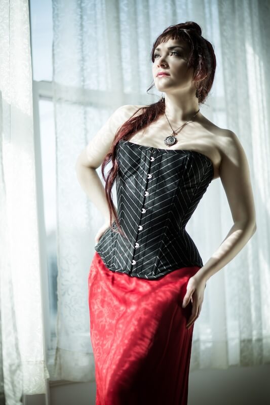 corset over dress