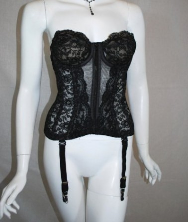 1950s Black Bustier Bra Bali Hi Bow Bra Corset