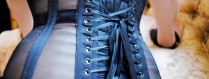 Kali in a Dark Garden corset, as photographed by Marianne Faulkner