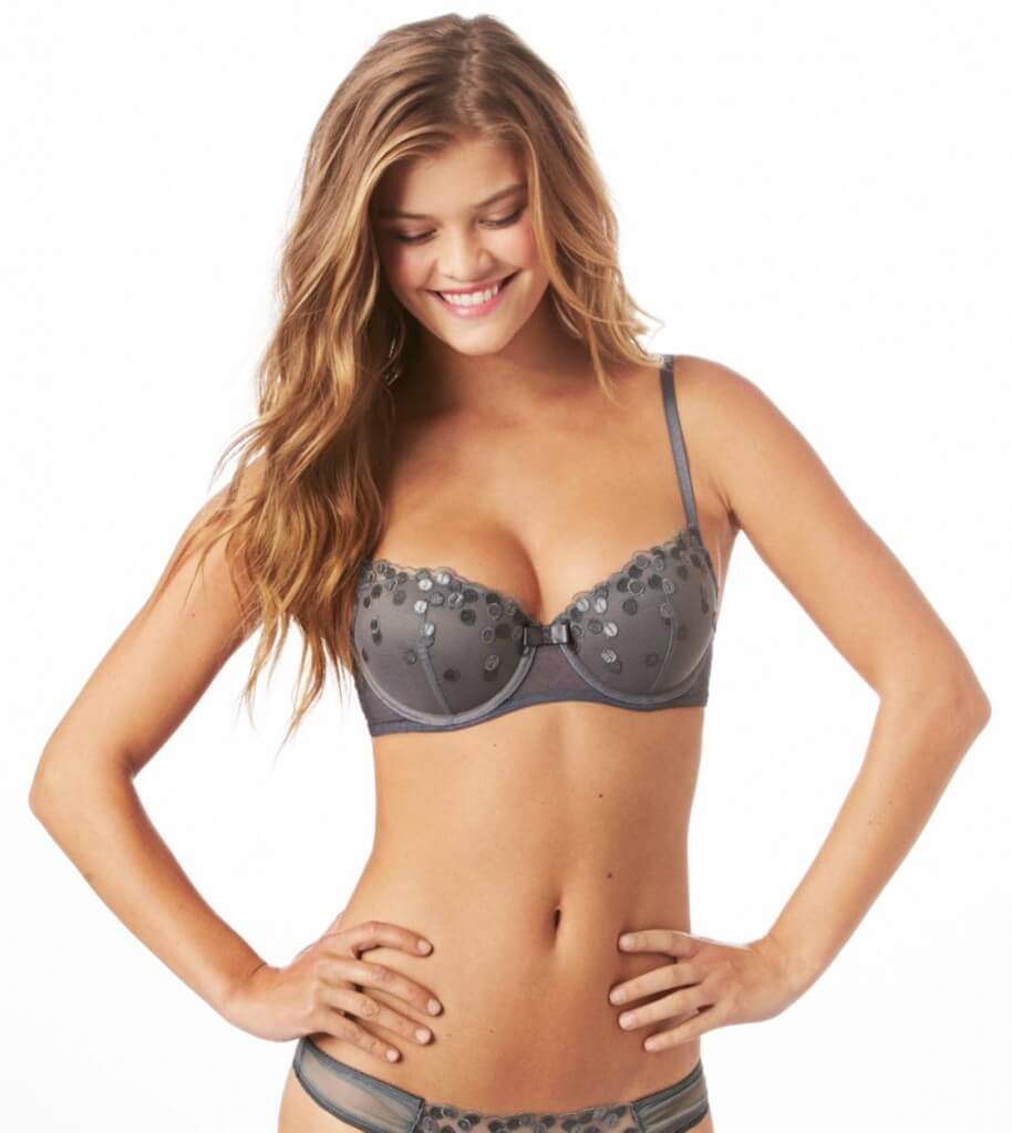 Holly Embroidered Dot Pushup Bra - $39.95