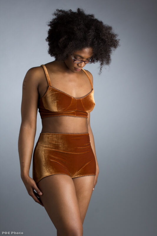 Lingerie Review: DW Danielle Wood Velvet Bralette and High Waisted Panty