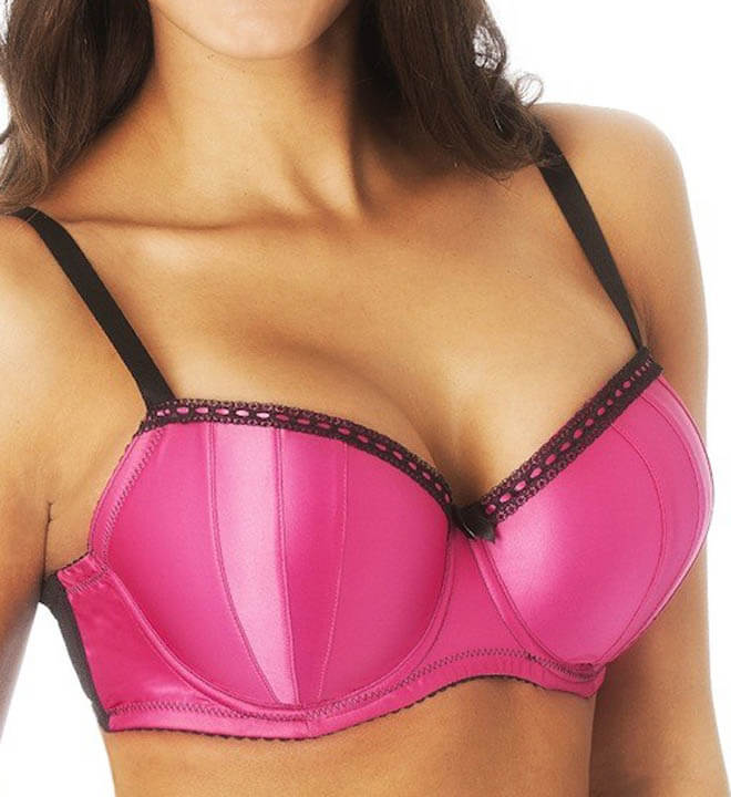 Creme Bralee Amanda Padded Clamshell Bra in Satin - $30.00