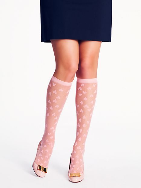 kate spade heart to heart knee high socks