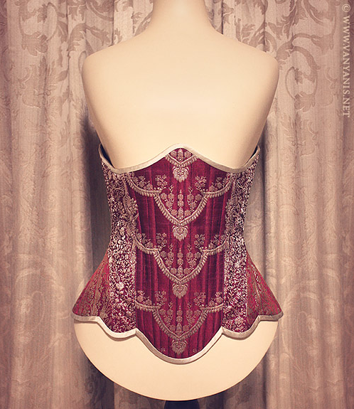 Vanyanis Lady Esha Corset in Burgundy & Gold - $1995 AUD (approximately $1,555.29)