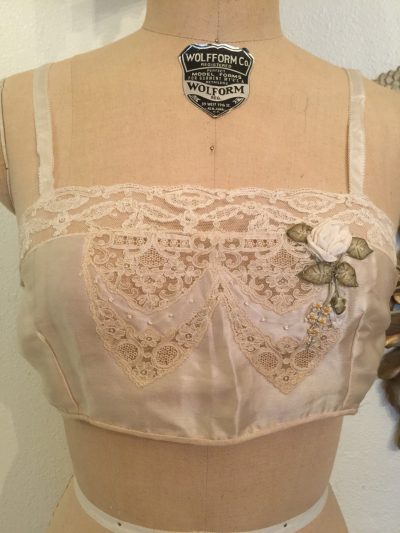 1920s Silk and Lace Bralette