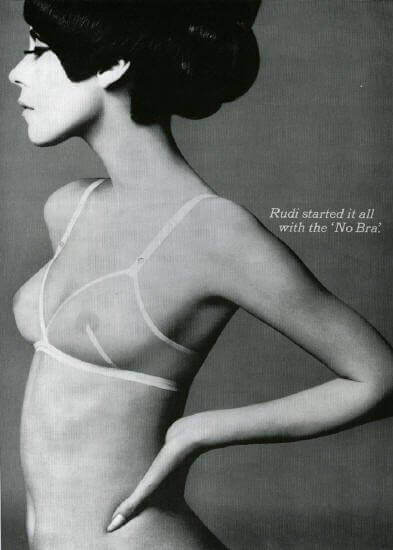 1960s Rudi Gernreich advertisement, via http://agnautacouture.com/2012/11/25/rudi-gernreich-misunderstood-fashion-prophet/