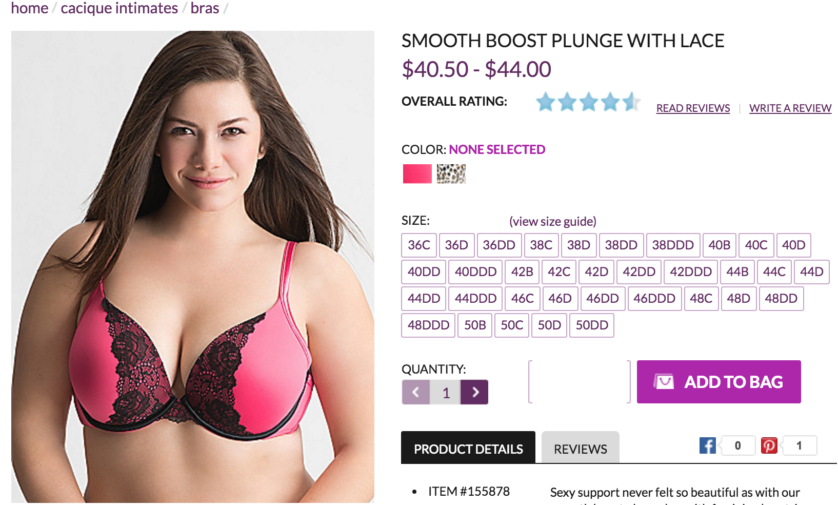 The same bra sold, unchanged, in 2016. 