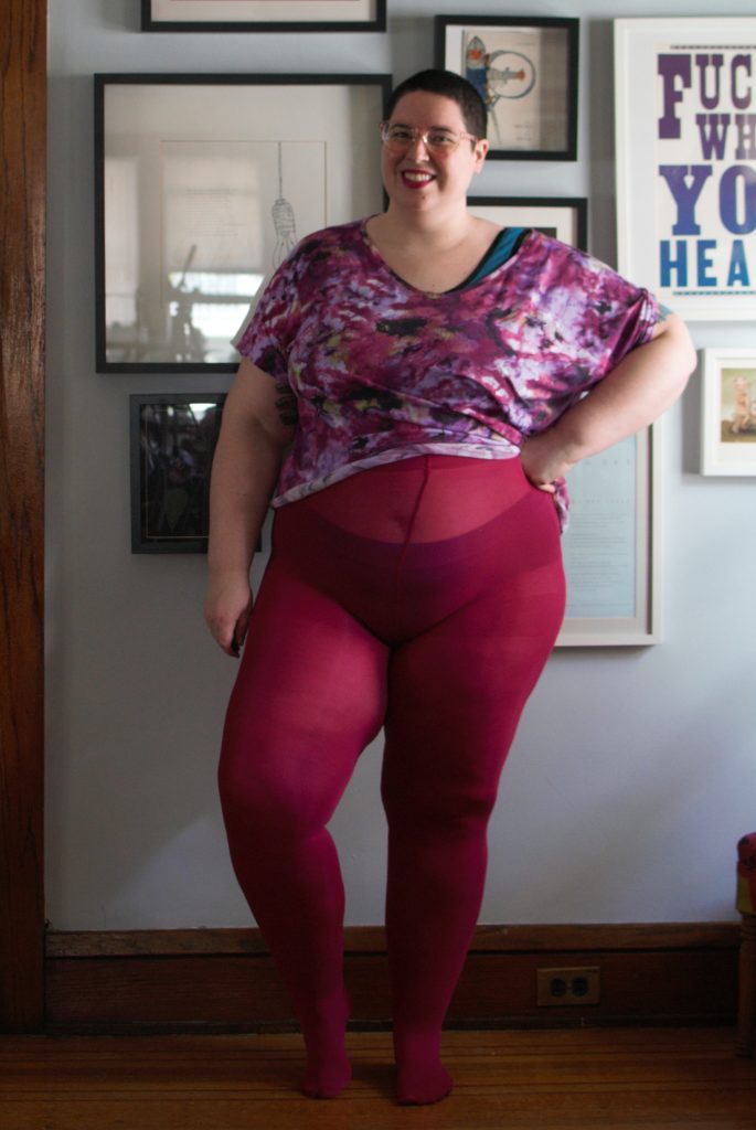 Snag Tights - Opaque Raspberry Pie - Plus Size Hosiery