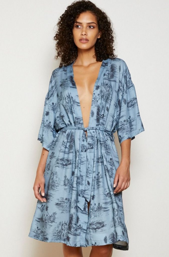 only hearts 'lazy mayzie' robe featuring erotic toile print