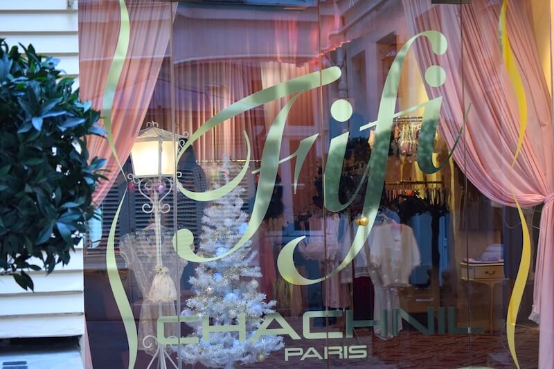 Display window at the Fifi Chachnil boutique
