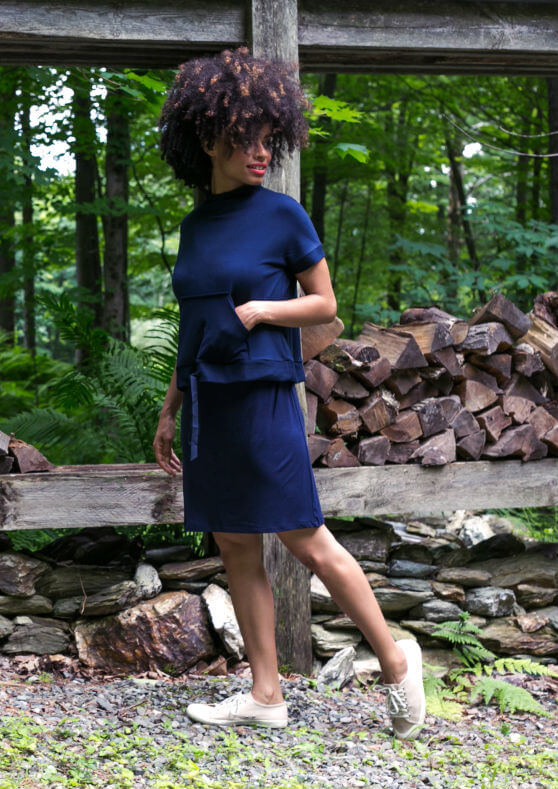 BTS-summer-2015-lookbook-navy-crop-sweatshirt-lounge-dress-2-hrweb