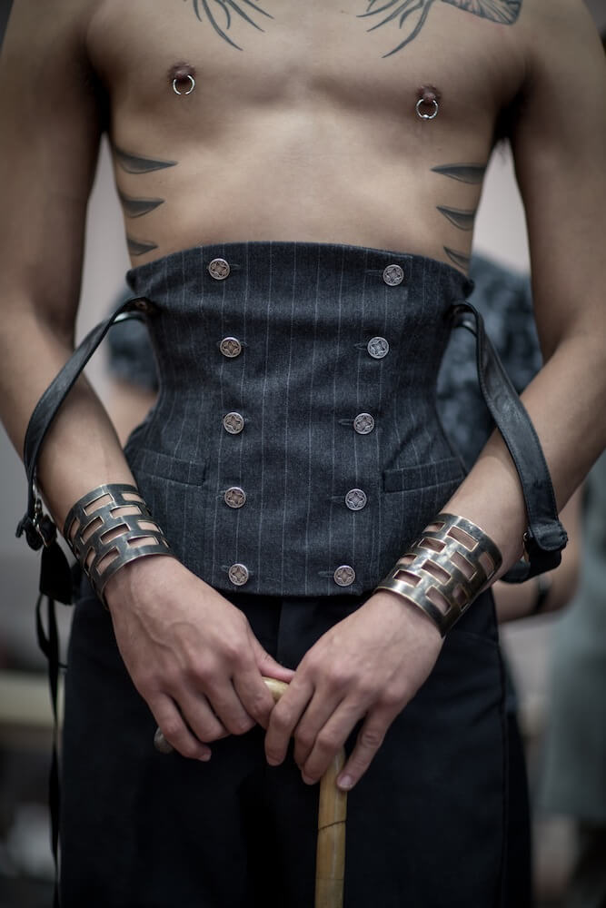 "Ambrose" vest-inspired underbust corset by Dark Garden | Photo © Joel Aron