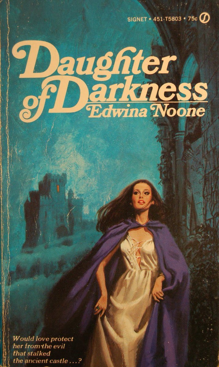 Gothic Romance Novel Cover: Daughter of Darkness by Edwina Noone