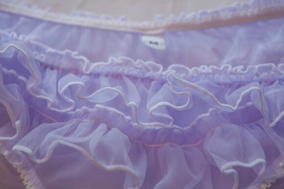 Ruffle knicker detail, Fairytales by Angela Friedman. Photo by A. Lindseth