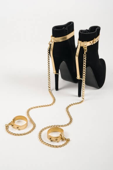 Fraulein Kink Golden Python Heel Restraints