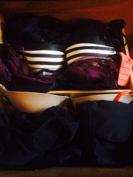 My current bra selection. Most of what I actually use is in the front half.