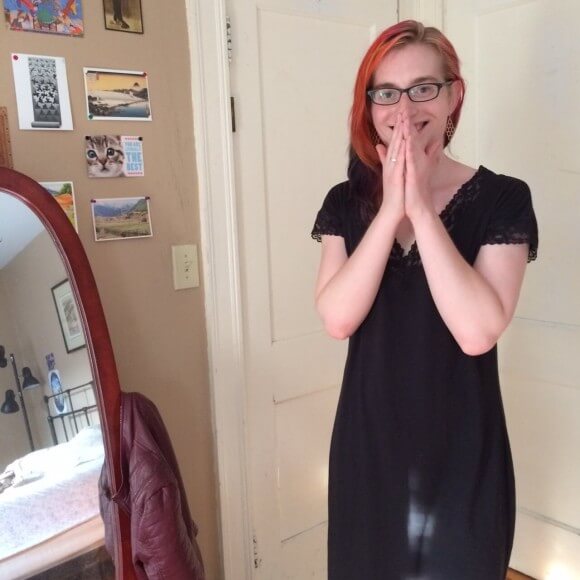 Bebe nightdress by Lusome in Noir.