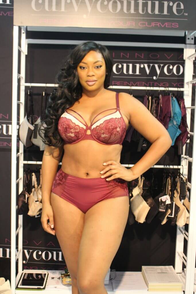 Curvy Couture Tulip Strappy Lace Push Up Bra and Boyshort
