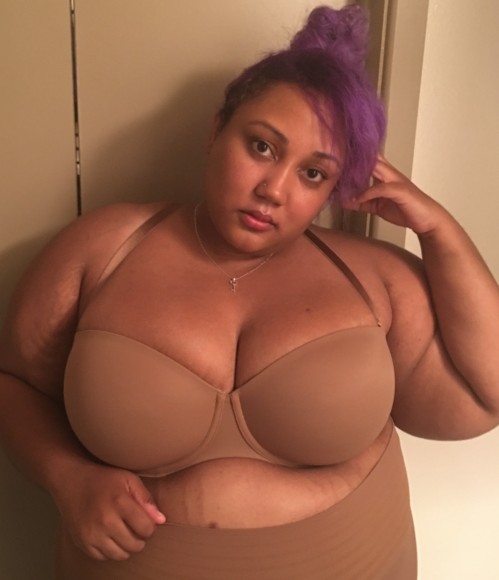 Trying on a nude for me - Lane Bryant's French Almond 