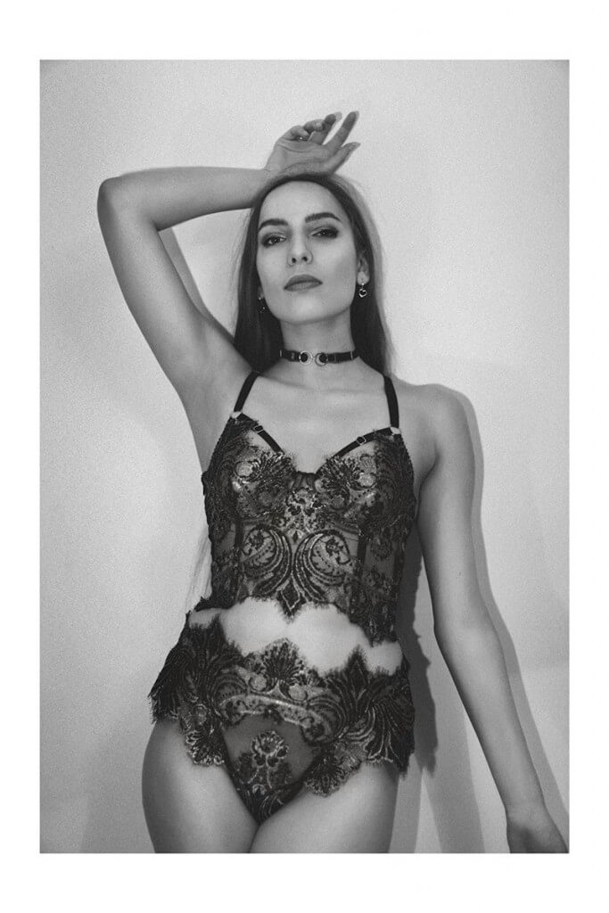 This one-of-a-kind lingerie set was intricately pattern matched, hand finished and individually constructed: my personal definition of the term 'handmade'. Lingerie by Karolina Laskowska, photography by Jessica Flavin