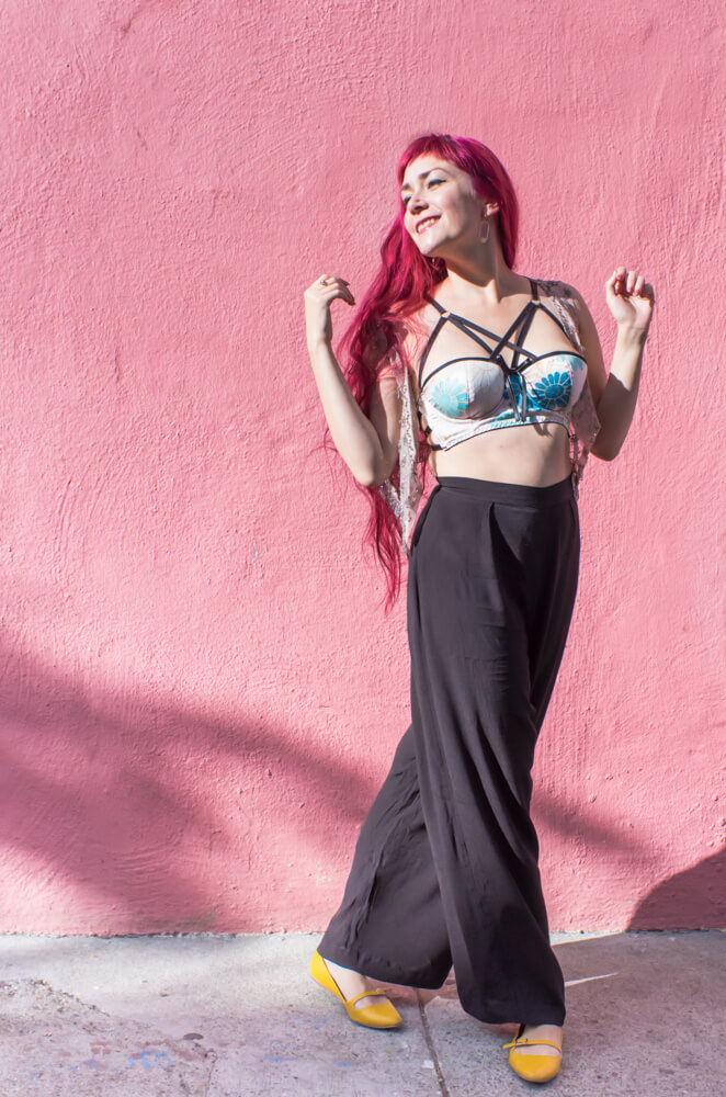 Trashy Diva "Lounge Pants" | Shown with Karolina Laskowska "Mizuki" bra | Model: Victoria Dagger | Photo © Alyxander Ryan