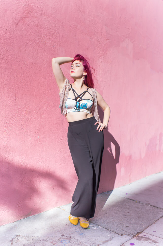 Trashy Diva "Lounge Pants" | Shown with Karolina Laskowska "Mizuki" bra | Model: Victoria Dagger | Photo © Alyxander Ryan