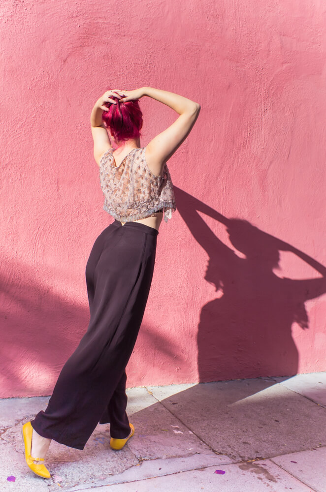 Trashy Diva "Lounge Pants" | Shown with Karolina Laskowska "Mizuki" bra | Model: Victoria Dagger | Photo © Alyxander Ryan