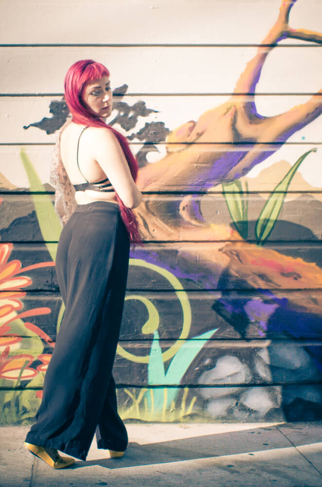 Trashy Diva "Lounge Pants" | Shown with vintage beaded top | Model: Victoria Dagger | Photo © Alyxander Ryan