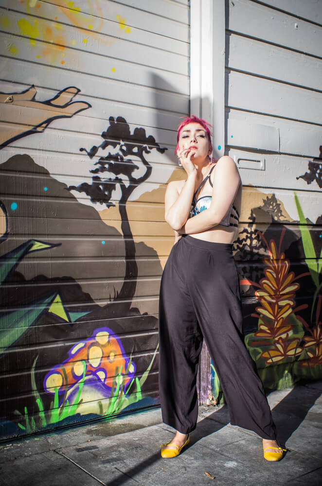 Trashy Diva "Lounge Pants" | Shown with Karolina Laskowska "Mizuki" bra | Model: Victoria Dagger | Photo © Alyxander Ryan