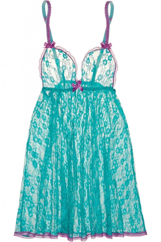 'Monica' chemise by L'Agent by Agent Provocateur, using Raschel lace