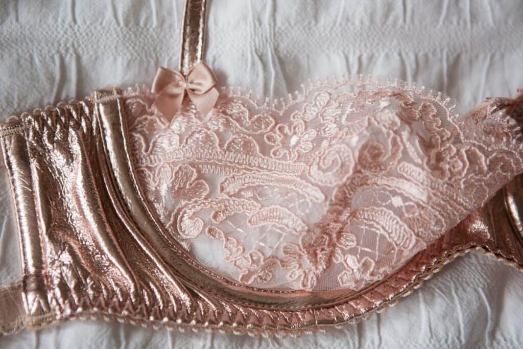 Loveday London 'Titania' bra embroidery detail.