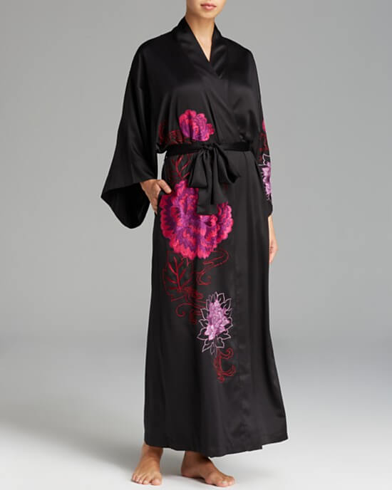 Natori Silky Charm Embroidered Robe (Was $295, Now $221.25)