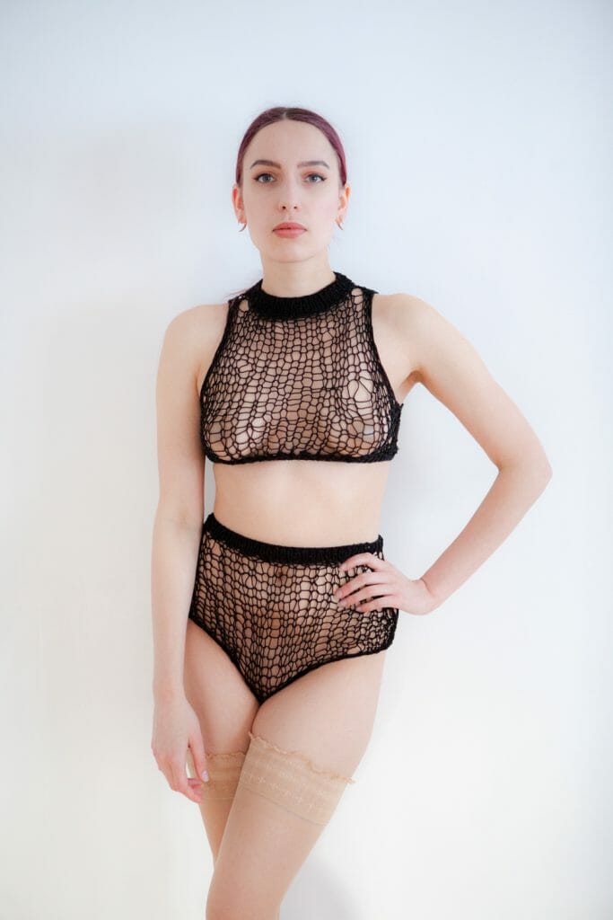 Maude Nibelungen 'Alice' crop top and knickers. Photography by K. Laskowska