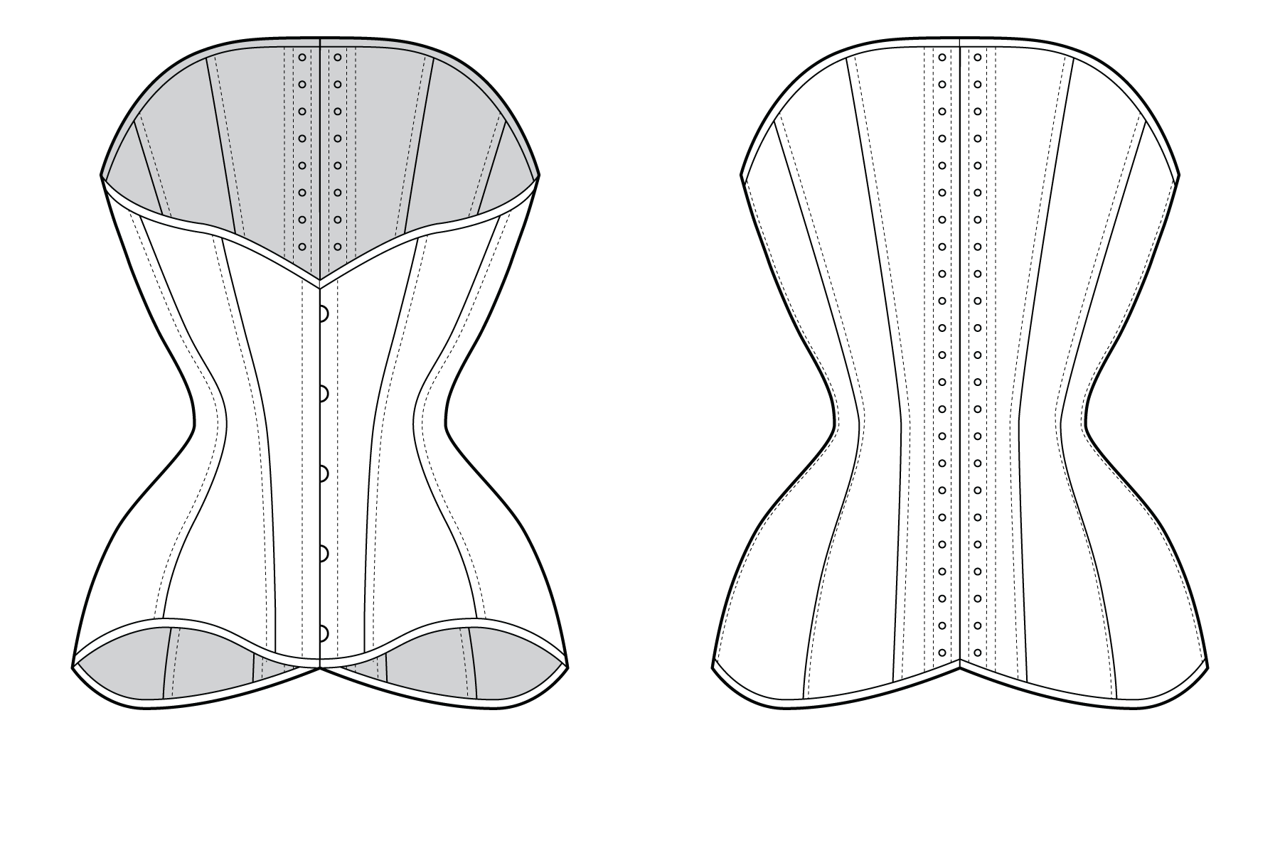 Illustration for Pop Antique "Ingenue" corset, ©Marianne Faulkner/Pop Antique