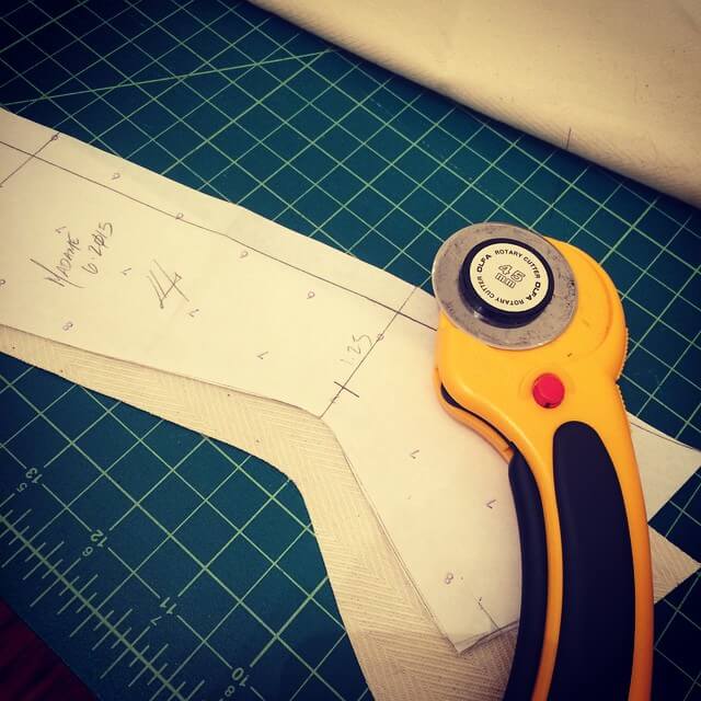 Pop Antique corset mockup in progress: Cutting is my least favorite part of the process. | Photo © @popantique via Instagram