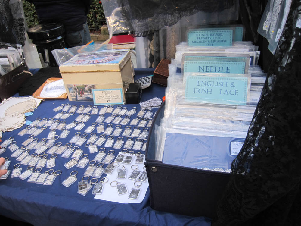 Ann Swift Lace at Portobello Market - my absolute favourite stall! 