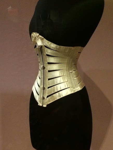 Ribbon corset. Taken at the Victoria and Albert museum. Photo by Ruth Schechner.