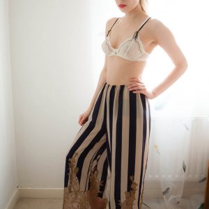 Luxury Lingerie Review: Rosamosario Silk & Lace Palazzo Pants