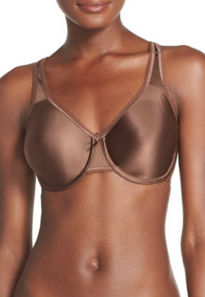 An option from Wacoal in Chestnut. (band sizes up to 44, though fit notes at Nordstrom suggest sizing up.) 