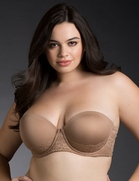 Strapless bra by Torrid in Gingersnap (sold out online, band sizes to 48)