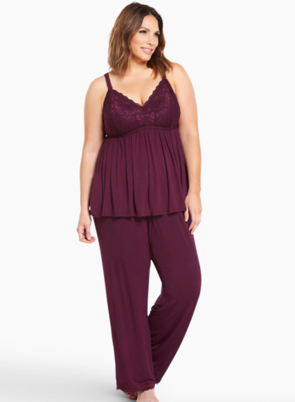 Torrid Lace Bust Babydoll Tank and Pant 