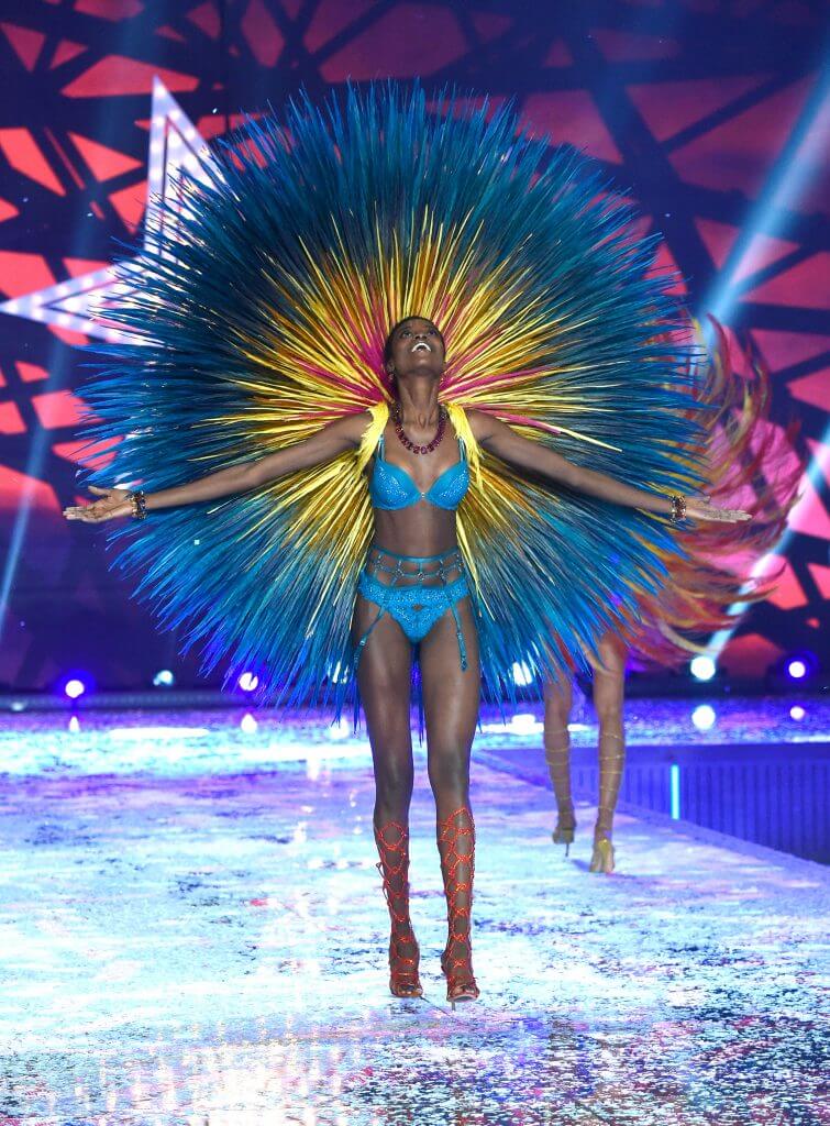 NEW YORK, NY - NOVEMBER 10: Model Maria Borges from Angola walks the runway during the 2015 Victoria's Secret Fashion Show at Lexington Armory on November 10, 2015 in New York City. (Photo by Kevin Mazur/WireImage)