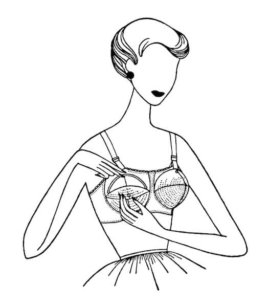 Vintage Bra Illustration