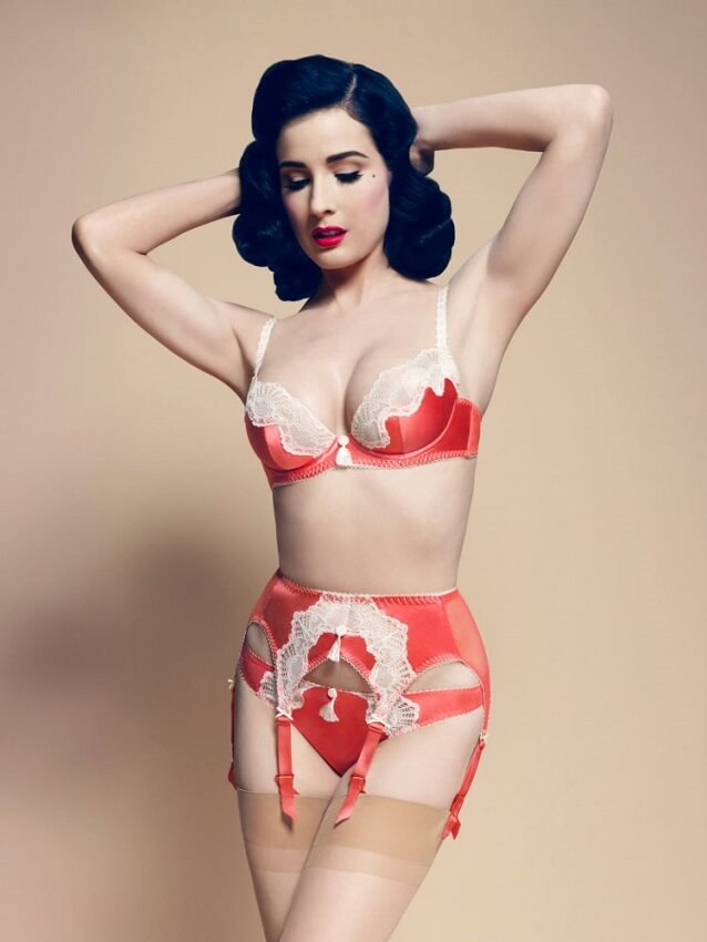 Dita Von Teese Lingerie 'Star Lift' in Watermelon