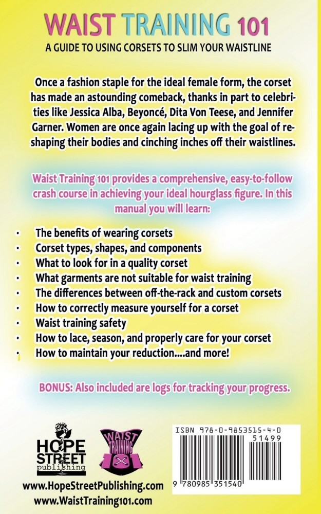 Waist Training 101 by Vanna B. Back cover.