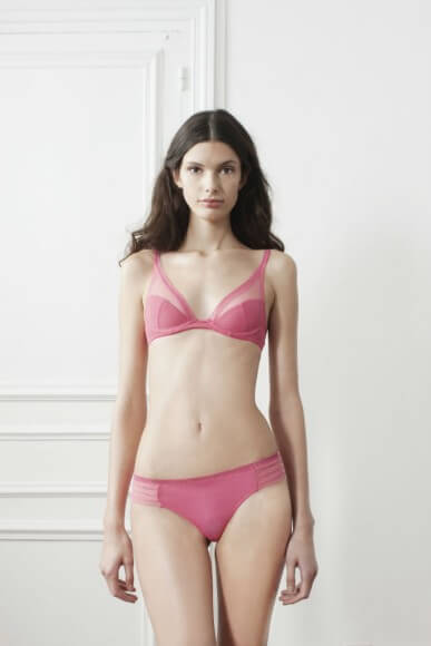 Yse Lingerie Ivresse Rose with sheer overlay