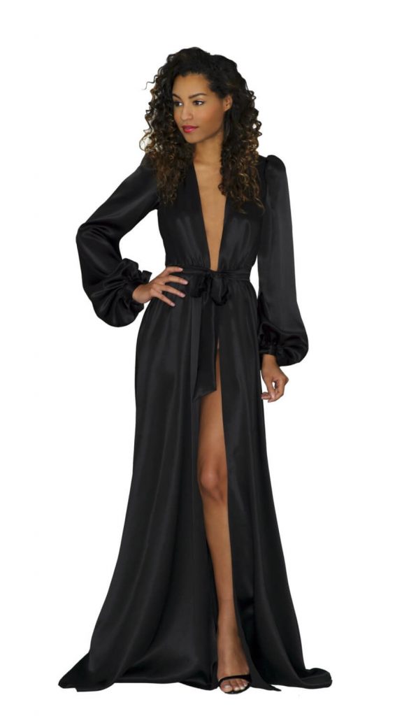 Angela Friedman Simone Silk Satin Robe