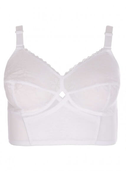 Berlei White Classic Longline Bra at Evans  38C to 44D (US sizing)