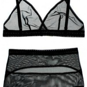 Lingerie of the Week: Between the Sheets ‘Airplay' Sheer Bralette & Ouvert Knicker in Midnight