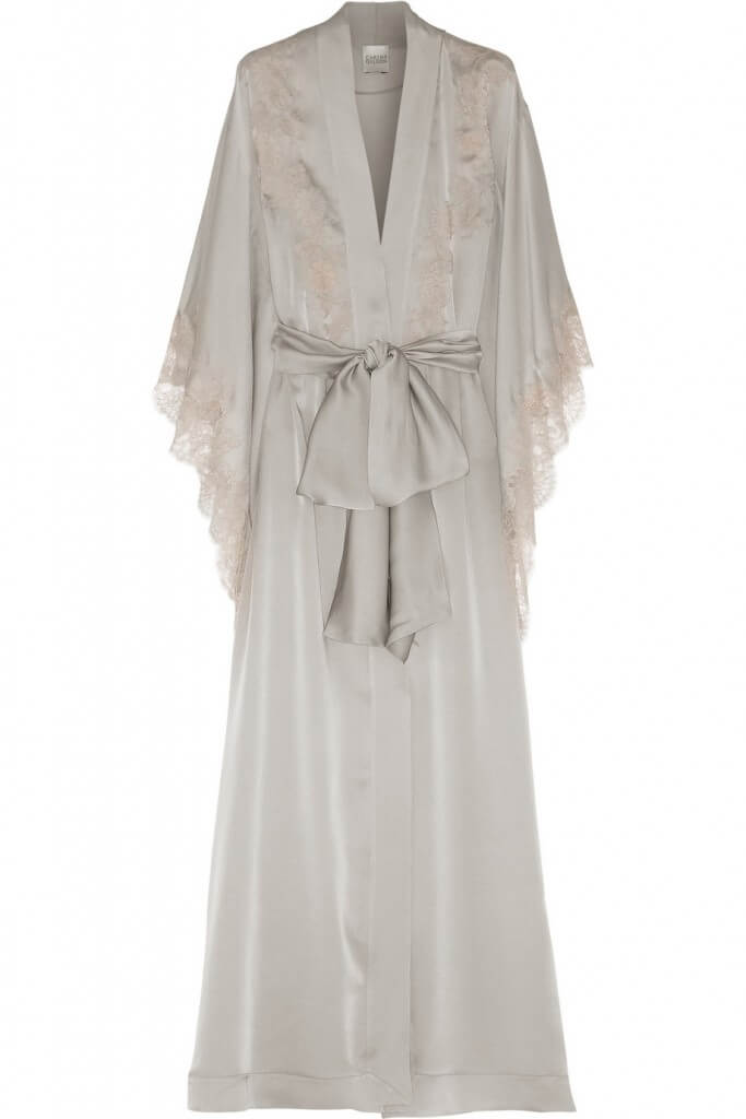 Carine Gilson Lace Trimmed Silk Satin Robe (was $2,020, now $909)